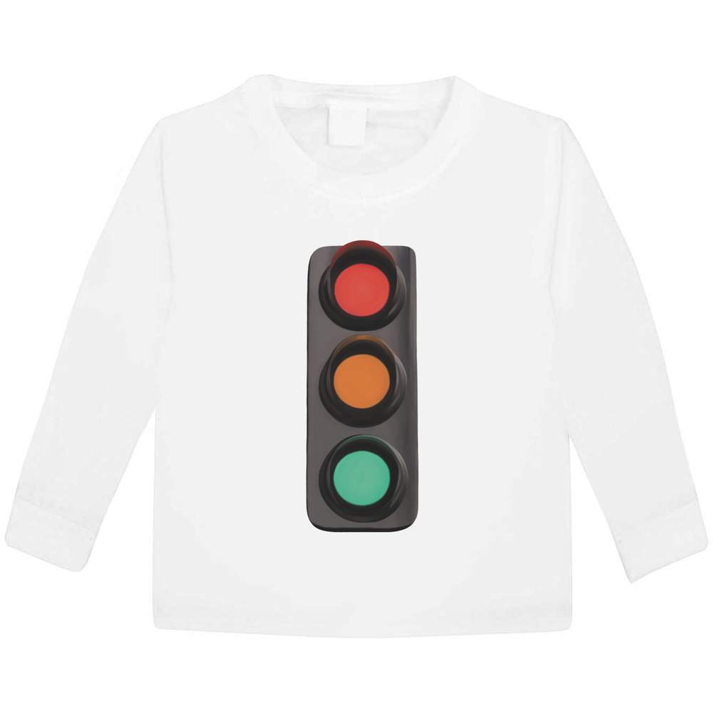 'Traffic Light' Children's / Kid's Long Sleeve Cotton T-Shirts (KL023794)