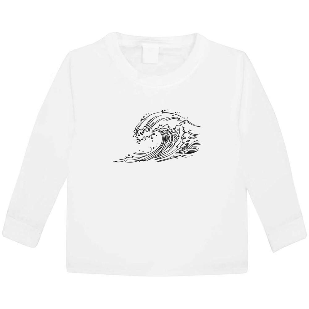 'Crashing Wave' Children's / Kid's Long Sleeve Cotton T-Shirts (KL026535)