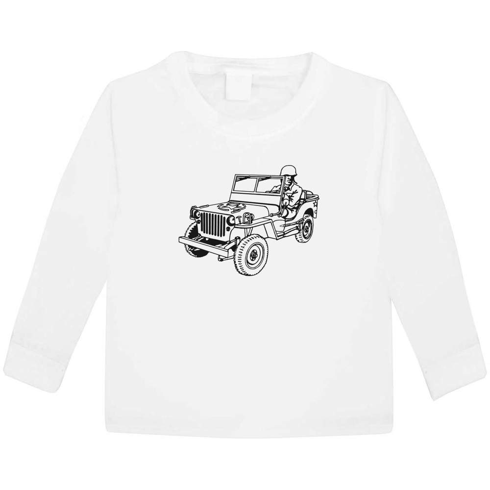 'US Army Truck' Children's / Kid's Long Sleeve Cotton T-Shirts (KL027460)