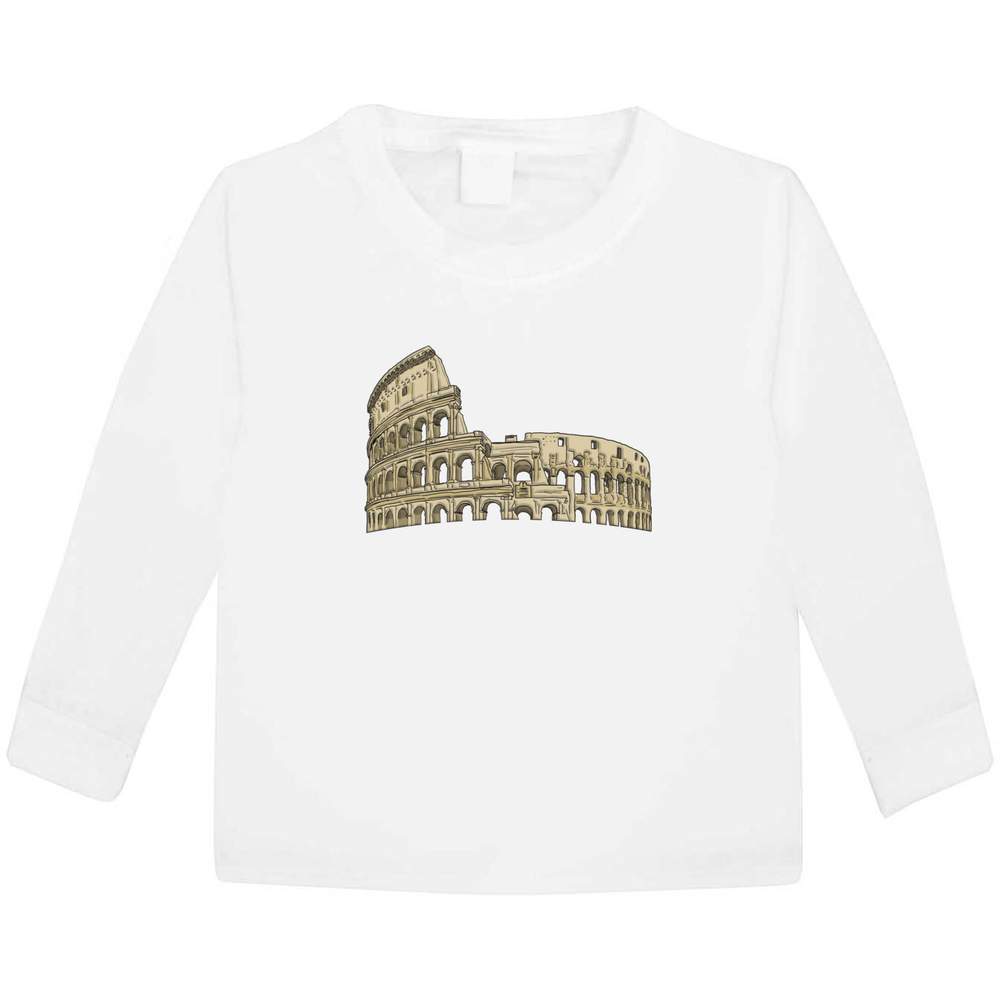 'Roman Colosseum' Kids Long Sleeve T-Shirt - Long Sleeve Childrens Cotton Top for School, Play, Sports and Gifts (KL029617)