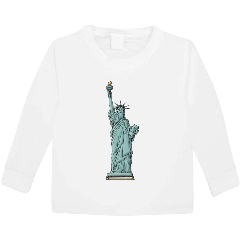 'Statue Of Liberty' Children's / Kid's Long Sleeve Cotton T-Shirts (KL029799)