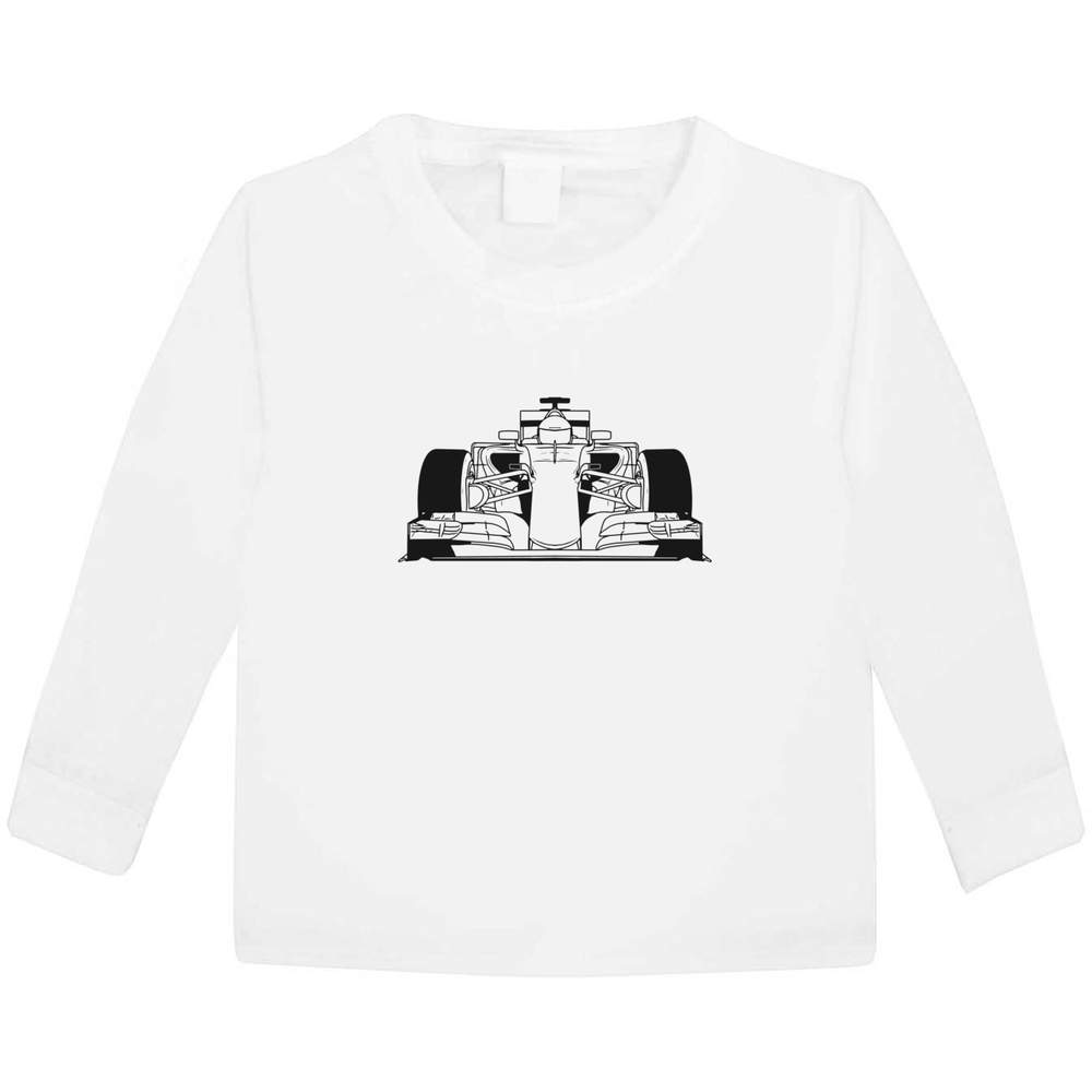 'Sports Race Car' Children's / Kid's Long Sleeve Cotton T-Shirt (3-4 Years) (KL00070576)