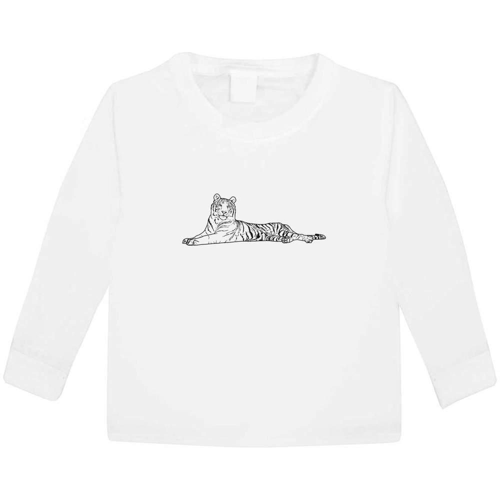 'Resting Tiger' Children's / Kid's Long Sleeve Cotton T-Shirts (KL034753)