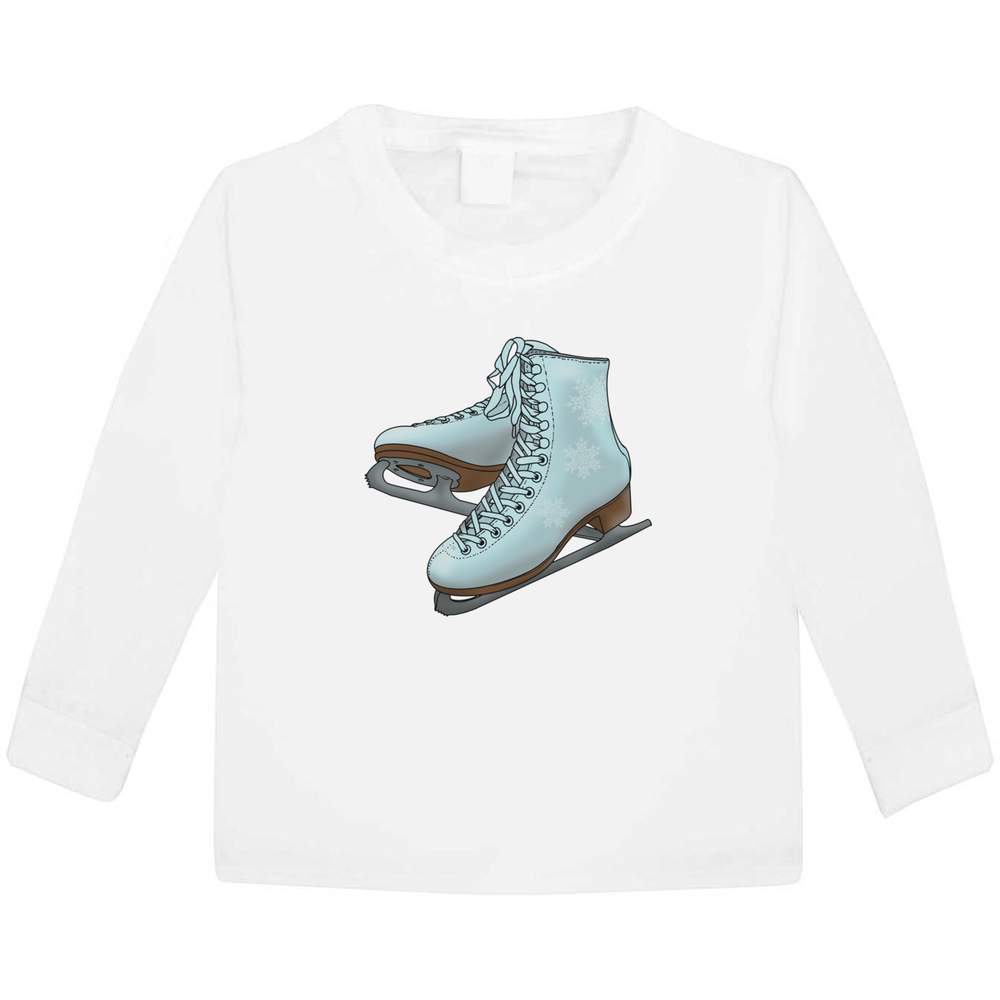 'Ice Skates' Children's / Kid's Long Sleeve Cotton T-Shirt (3-4 Years) (KL00076186)