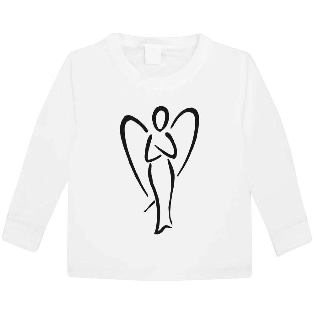 'Minimalist Angel' Children's / Kid's Long Sleeve Cotton T-Shirts (KL035053)