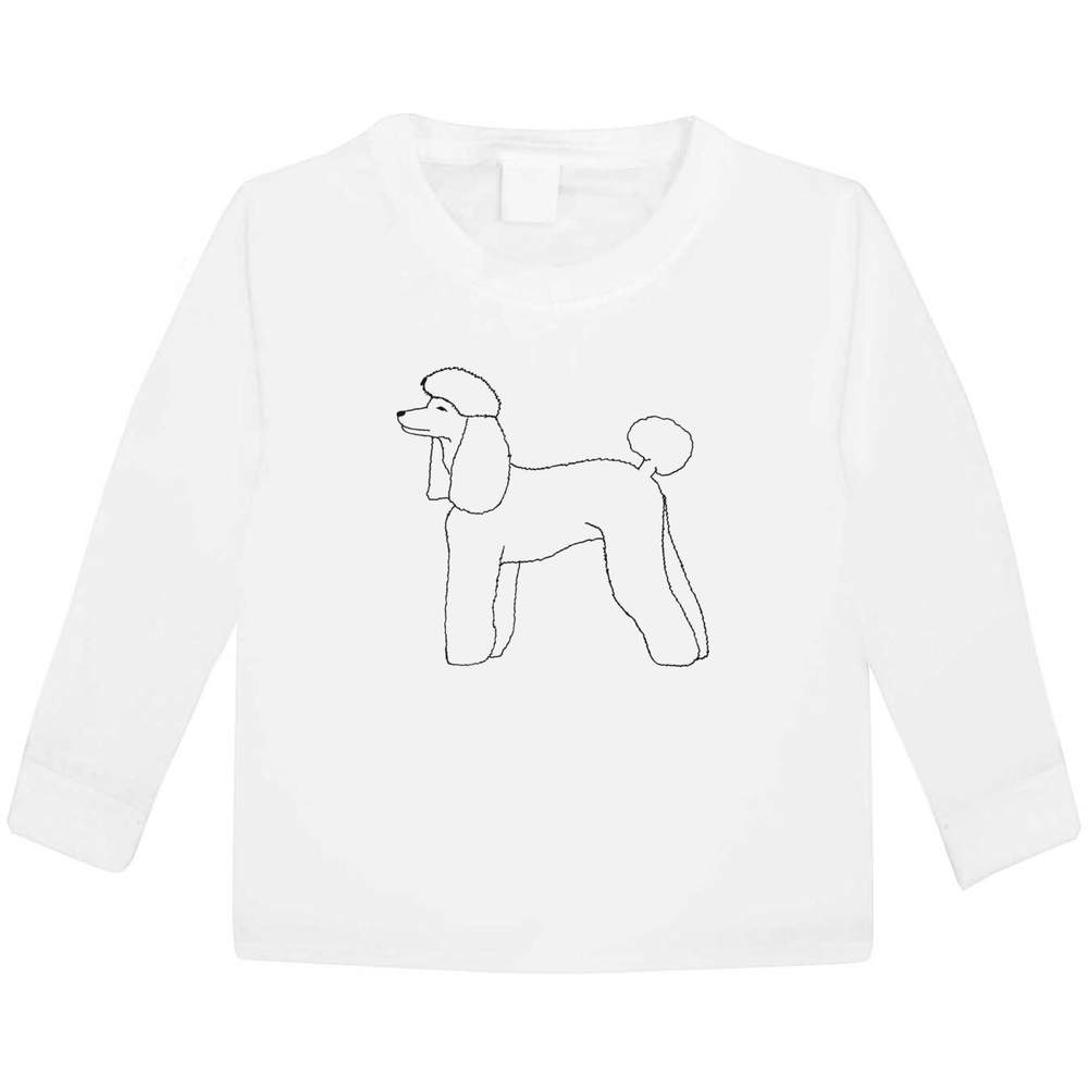 'Poodle' Children's / Kid's Long Sleeve Cotton T-Shirts (KL036106)