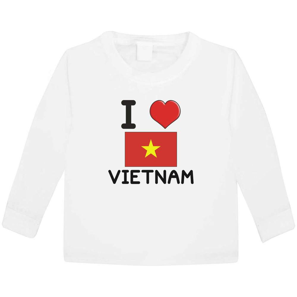 'I Love Vietnam' Children's / Kid's Long Sleeve Cotton T-Shirts (KL032791) - Picture 3 of 12