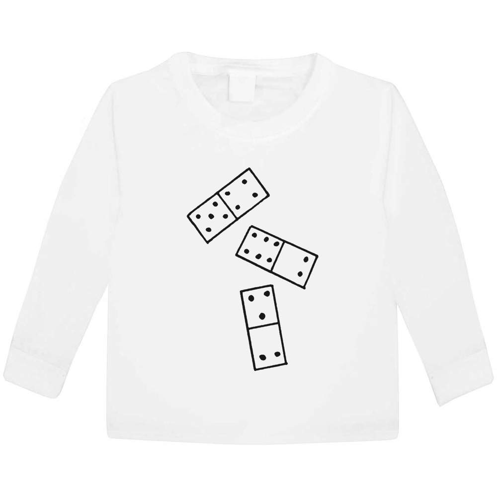 'Domino Pieces' Children's / Kid's Long Sleeve Cotton T-Shirt (3-4 Years) (KL00093574)