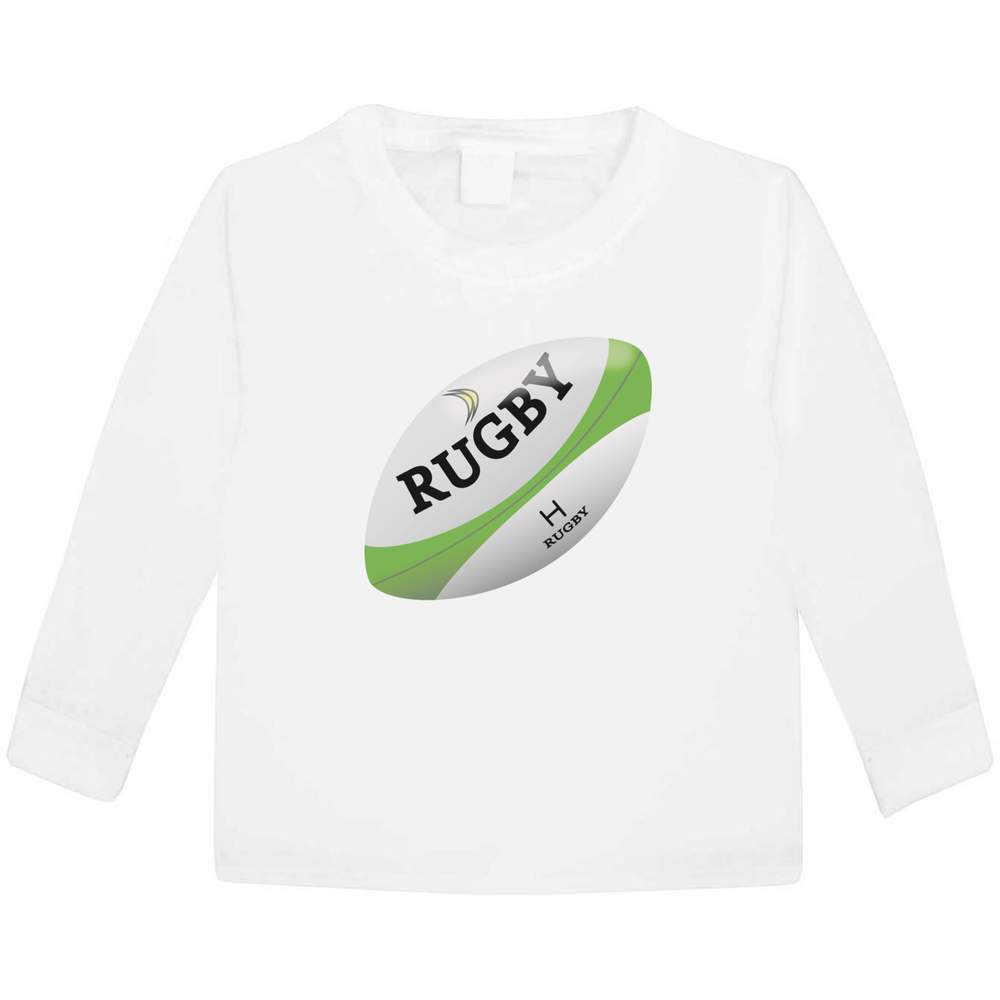 'Rugby Ball' Children's / Kid's Long Sleeve Cotton T-Shirts (KL039289)