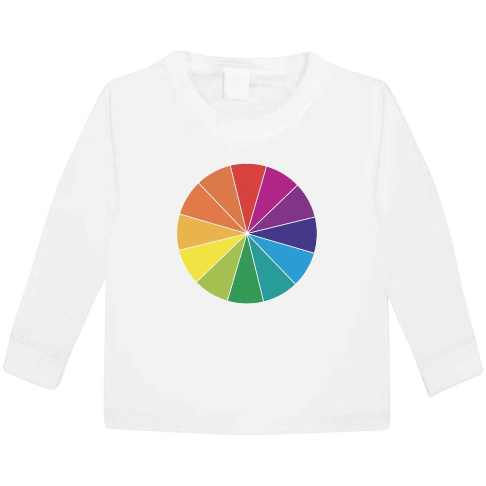 'Colour Wheel' Children's / Kid's Long Sleeve Cotton T-Shirts (KL039630)