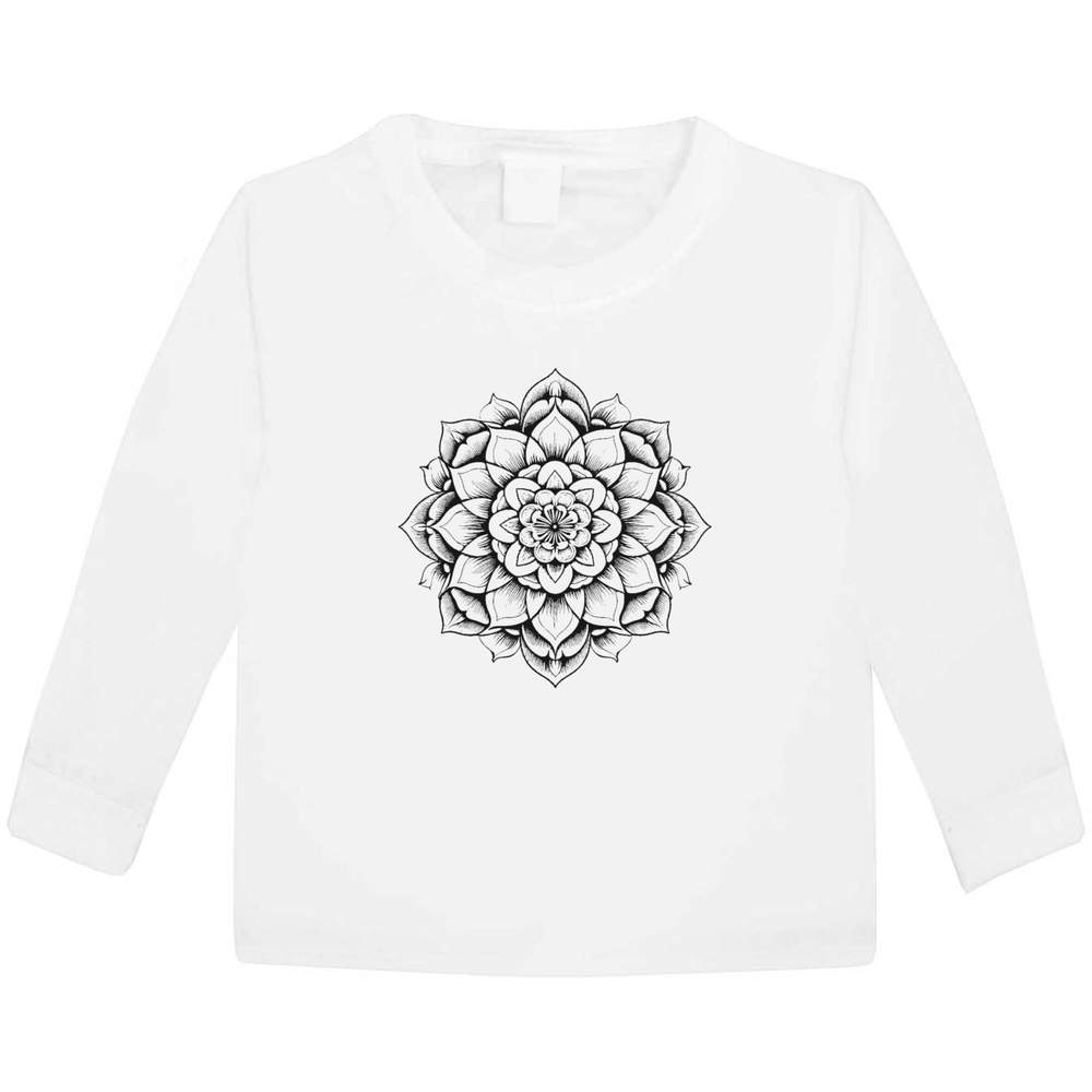 'mandala flower' Children's / Kid's Long Sleeve Cotton T-Shirts (KL040328)