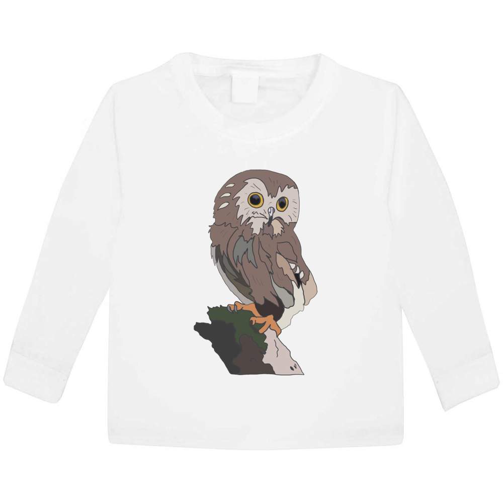 'Wise owl ' Children's / Kid's Long Sleeve Cotton T-Shirts (KL040535)
