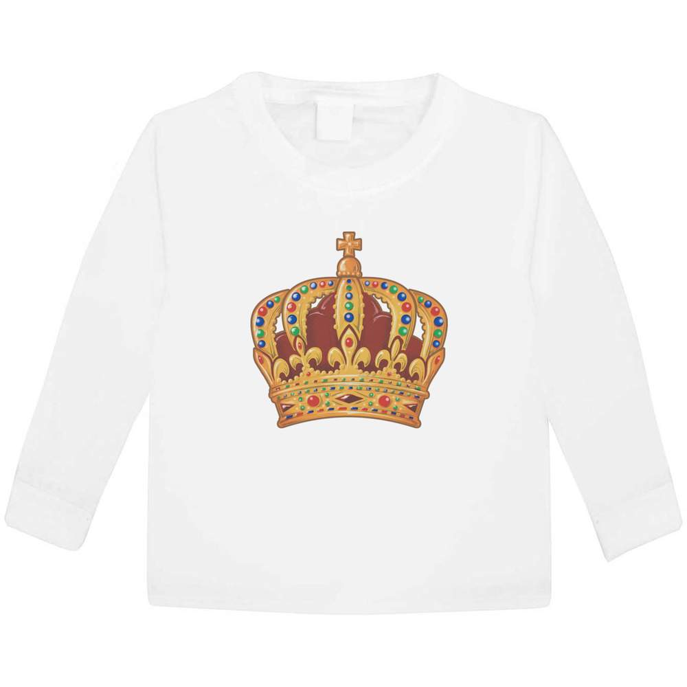 'Royal Crown' Children's / Kid's Long Sleeve Cotton T-Shirts (KL042520)