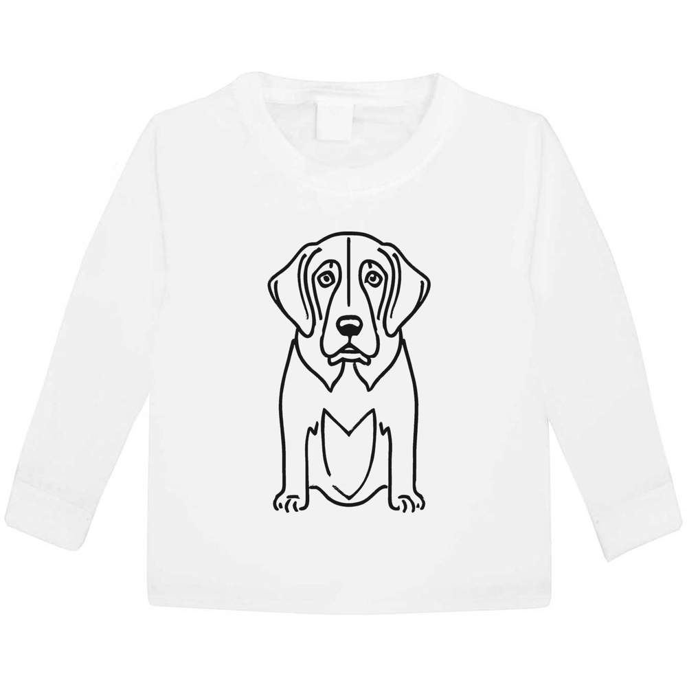 'Basset Hound' Children's / Kid's Long Sleeve Cotton T-Shirts (KL043755)