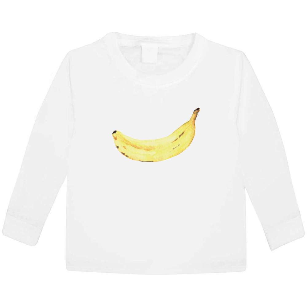 'Yellow Banana' Children's / Kid's Long Sleeve Cotton T-Shirts (KL044706)
