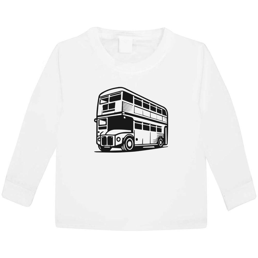 'Double Decker Bus' Children's / Kid's Long Sleeve Cotton T-Shirts (KL047660)