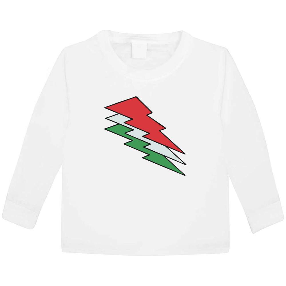 'Italian Flag Sign' Children's / Kid's Long Sleeve Cotton T-Shirts (KL049550)