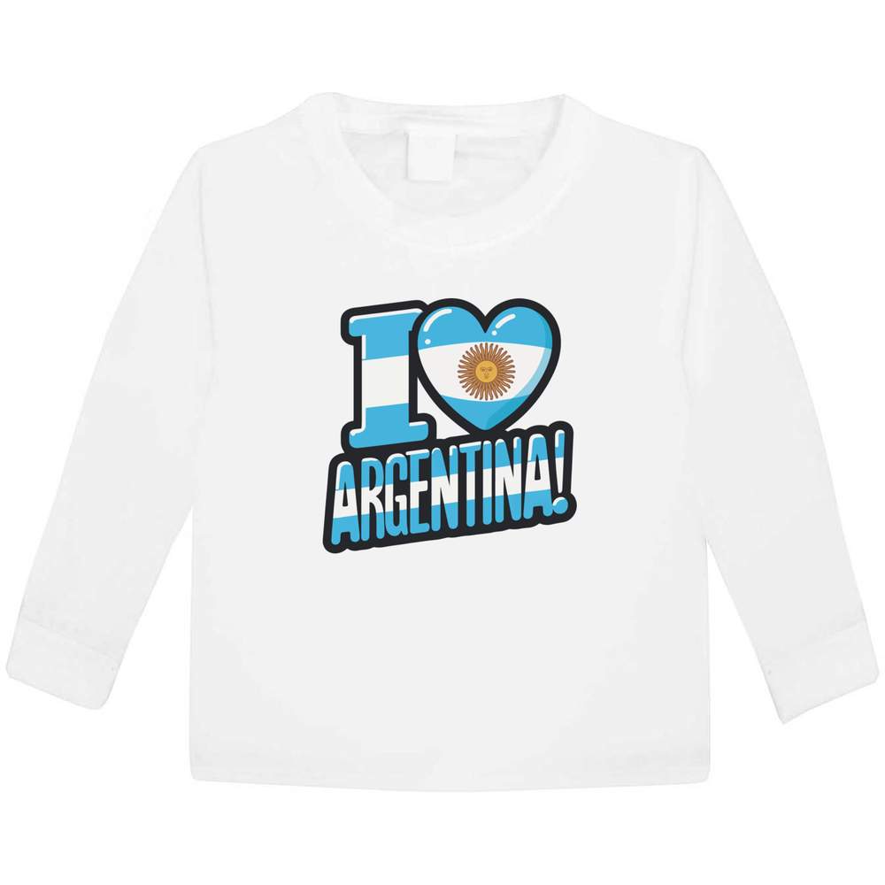 'I Love Argentina!' Children's / Kid's Long Sleeve Cotton T-Shirts (KL049742)