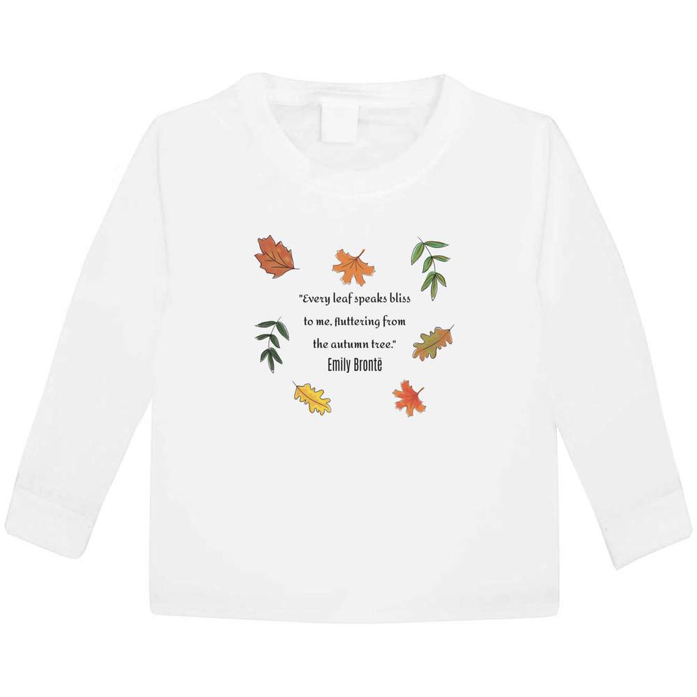 'Every Leaf Speaks Bliss To Me' Children's / Kid's Long Sleeve Cotton T-Shirt (3-4 Years) (KL00149659)