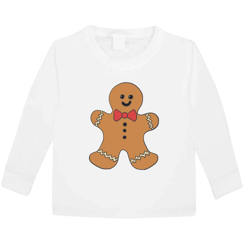 'Gingerbread Man' Children's / Kid's Long Sleeve Cotton T-Shirts (KL050617)