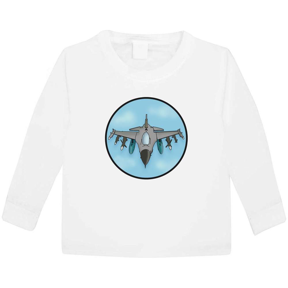 'Flying Jet Fighter' Children's / Kid's Long Sleeve Cotton T-Shirts (KL050697)