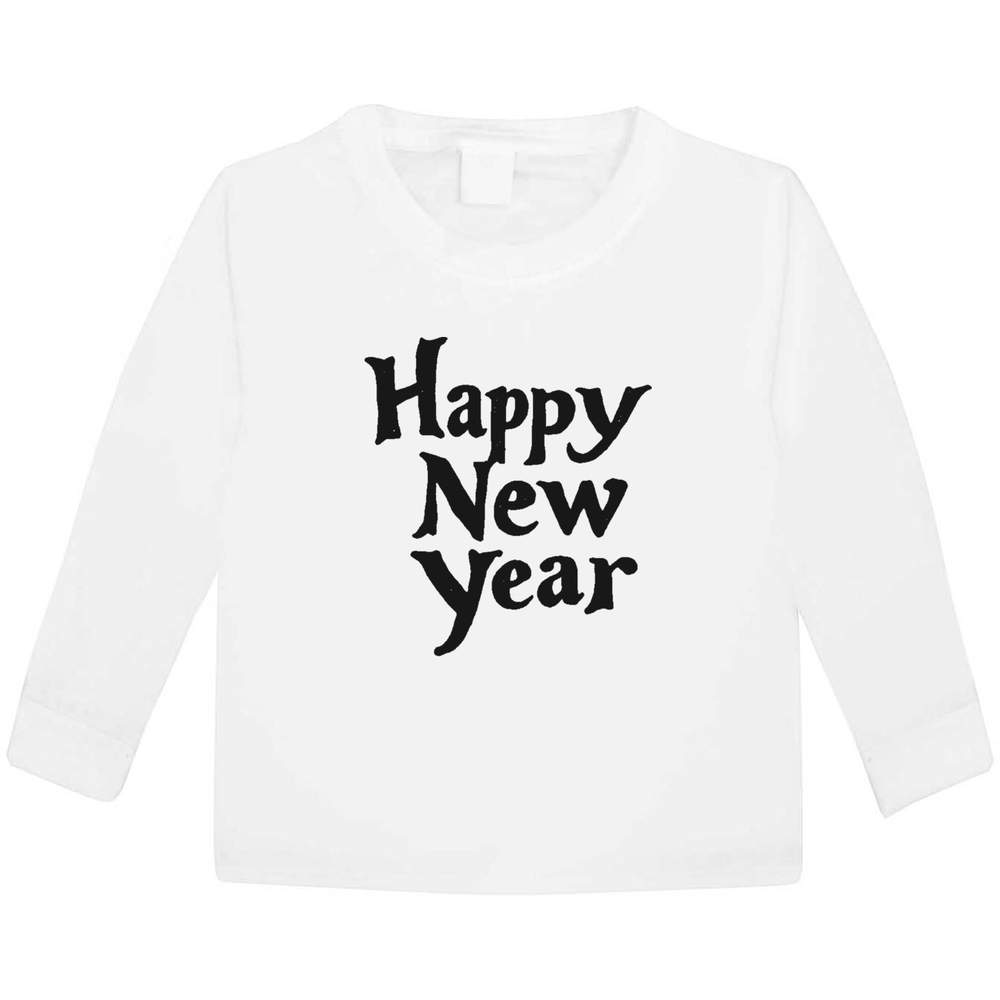 'Happy New Year' Children's / Kid's Long Sleeve Cotton T-Shirts (KL051303)
