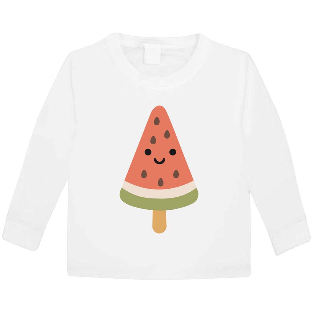 'Water Melon Ice cream' Children's / Kid's Long Sleeve Cotton T-Shirts (KL053981)