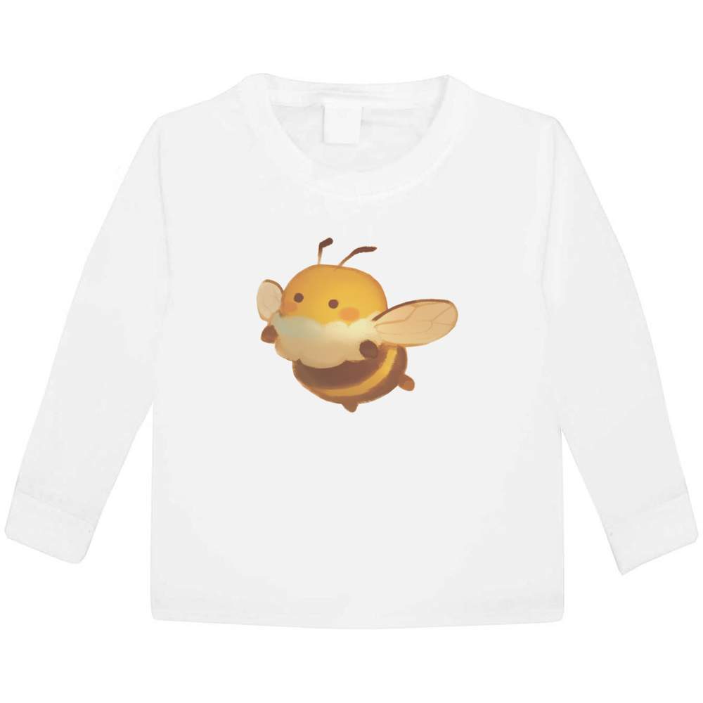 'Cute Bumblebee Flying' Children's / Kid's Long Sleeve Cotton T-Shirts (KL054030)