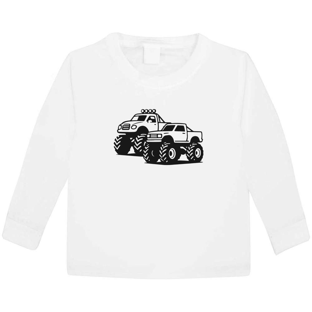 'Racing Monster Trucks' Children's / Kid's Long Sleeve Cotton T-Shirts (KL055253)