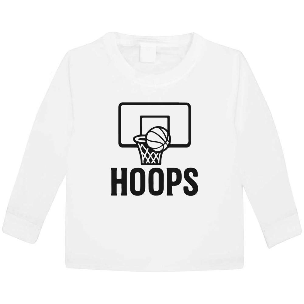 'Basketball Hoops Design' Children's / Kid's Long Sleeve Cotton T-Shirts (KL055380)