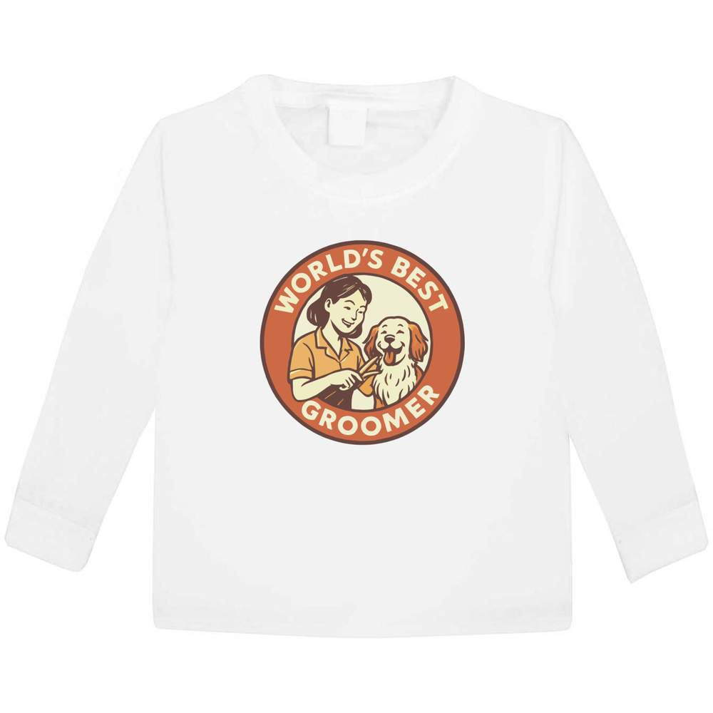 'World's Best Groomer' Children's / Kid's Long Sleeve Cotton T-Shirts (KL056210)