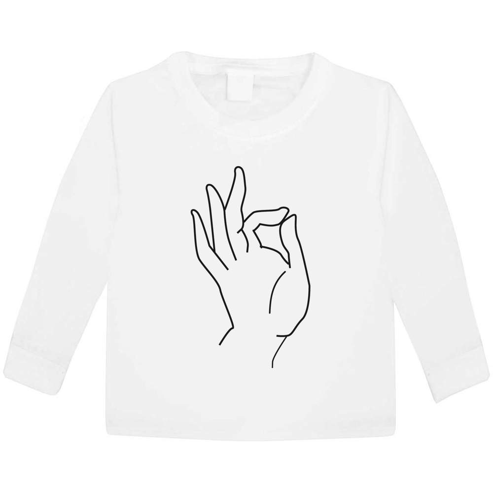 'Hand Yoga' Children's / Kid's Long Sleeve Cotton T-Shirts (KL057467)