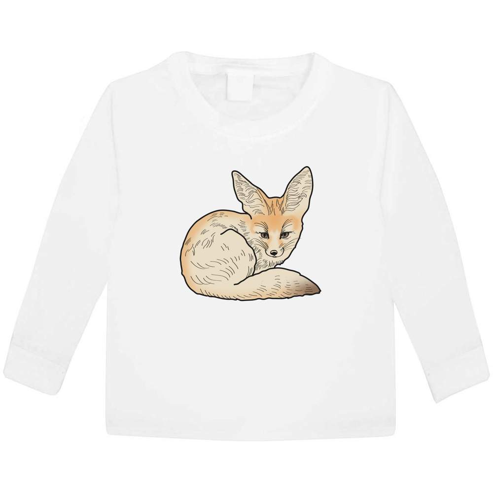 'Fennec Fox' Children's / Kid's Long Sleeve Cotton T-Shirts (KL057470)