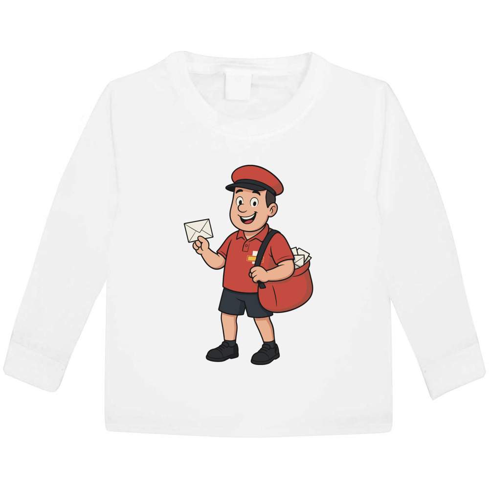 'Friendly Postman' Children's / Kid's Long Sleeve Cotton T-Shirts (KL057693)