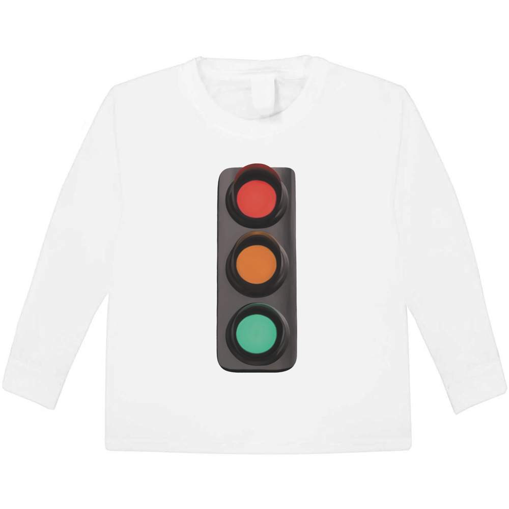 'Traffic Light' Children's / Kid's Long Sleeve Cotton T-Shirt (5-6 Years) (KL00041392)