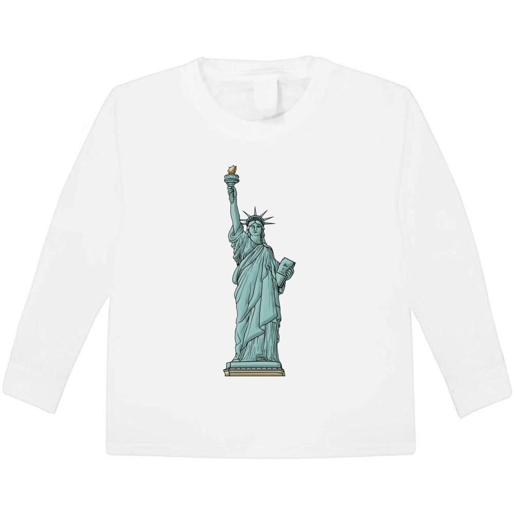 'Statue Of Liberty' Children's / Kid's Long Sleeve Cotton T-Shirt (5-6 Years) (KL00060547)