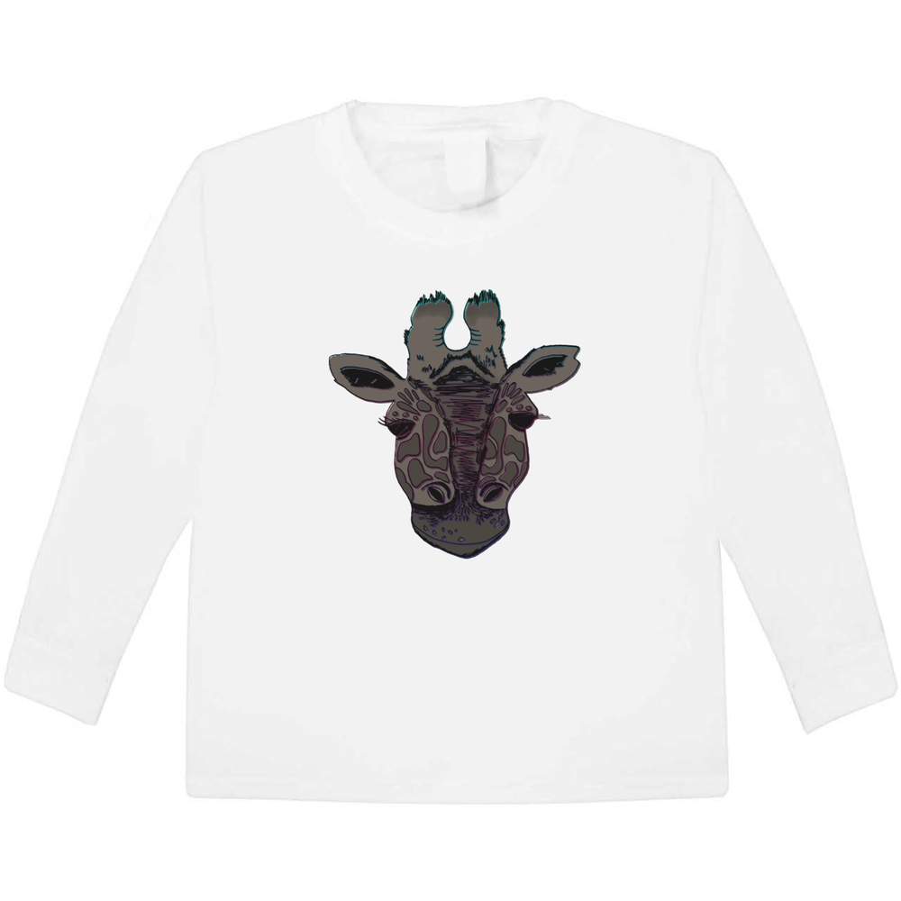 'Safari Giraffe ' Children's / Kid's Long Sleeve Cotton T-Shirts (KL042779)