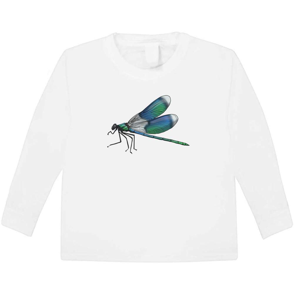 'Dragonfly Insect' Children's / Kid's Long Sleeve Cotton T-Shirt (5-6 Years) (KL00133580)