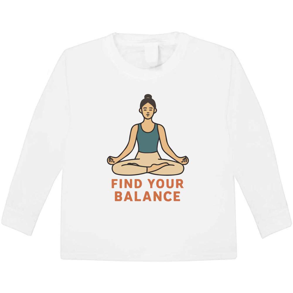 'Yoga Balance Meditation' Kid's Long Sleeve T-Shirts (KL055307)