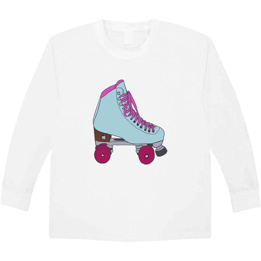 'Roller Skate' Children's / Kid's Long Sleeve Cotton T-Shirt (7-8 Years) (KL00047253)