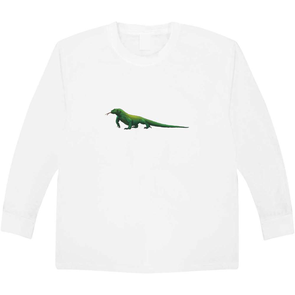 'Komodo Dragon' Children's / Kid's Long Sleeve Cotton T-Shirt (7-8 Years) (KL00053628)