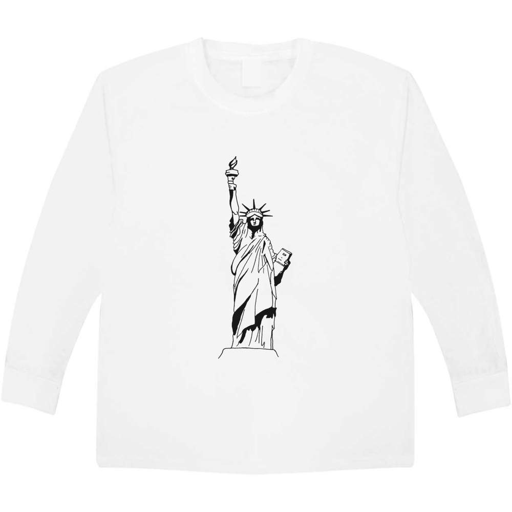 'Statue of Liberty' Children's / Kid's Long Sleeve Cotton T-Shirt (7-8 Years) (KL00081358)