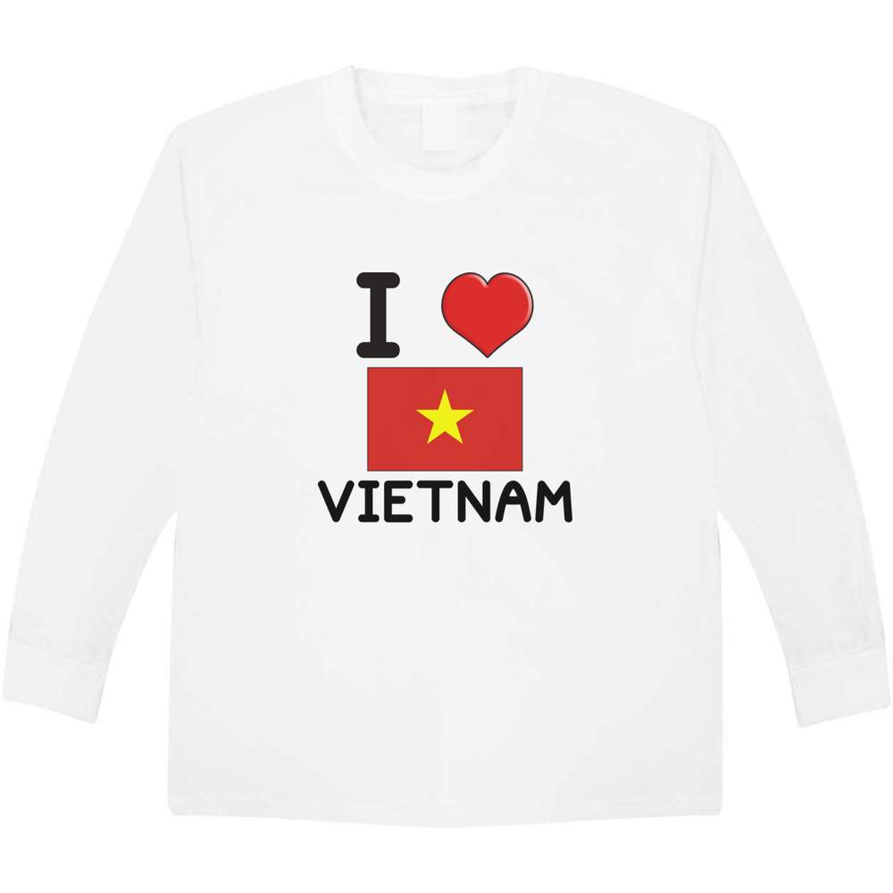 'I Love Vietnam' Children's / Kid's Long Sleeve Cotton T-Shirts (KL032791) - Picture 7 of 12
