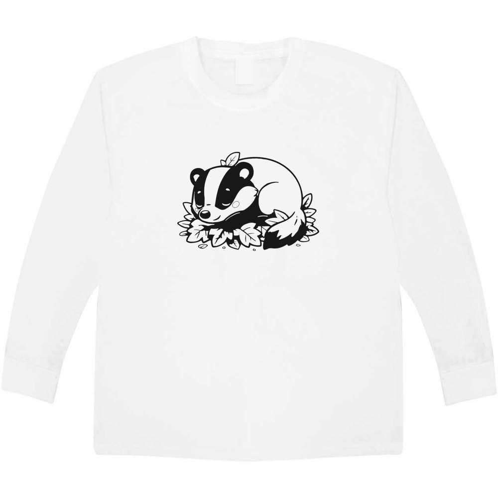 "Sleepy Badger" Kinder / Kinder Langarm Baumwolle T-Shirts (KL056699) - Bild 7 von 12