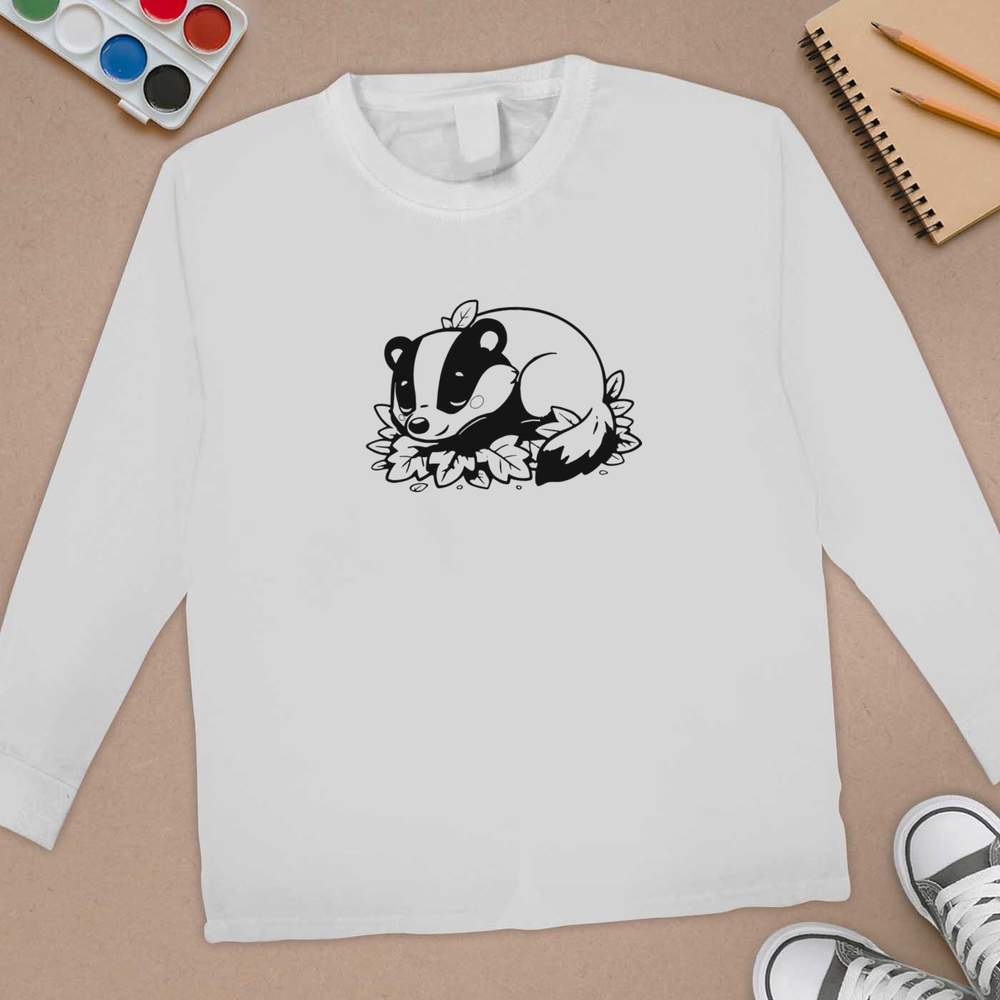 "Sleepy Badger" Kinder / Kinder Langarm Baumwolle T-Shirts (KL056699) - Bild 8 von 12