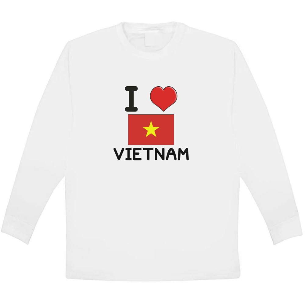'I Love Vietnam' Children's / Kid's Long Sleeve Cotton T-Shirts (KL032791) - Picture 9 of 12