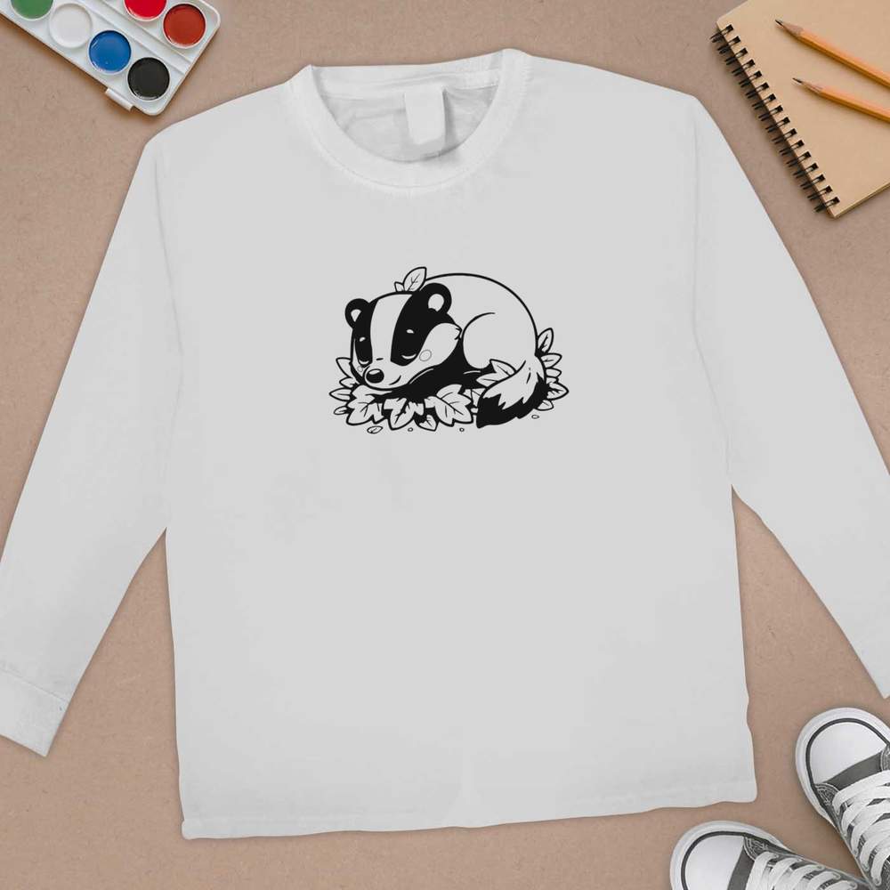 "Sleepy Badger" Kinder / Kinder Langarm Baumwolle T-Shirts (KL056699) - Bild 10 von 12