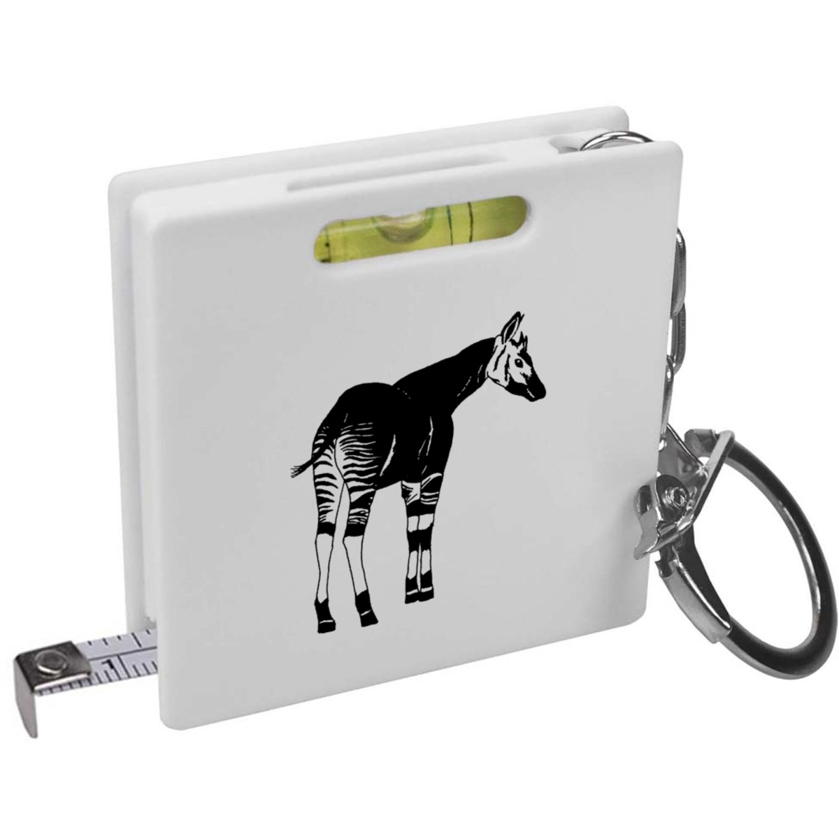 'Okapi' Keyring Tape Measure / Spirit Level Tool (KM00007904)