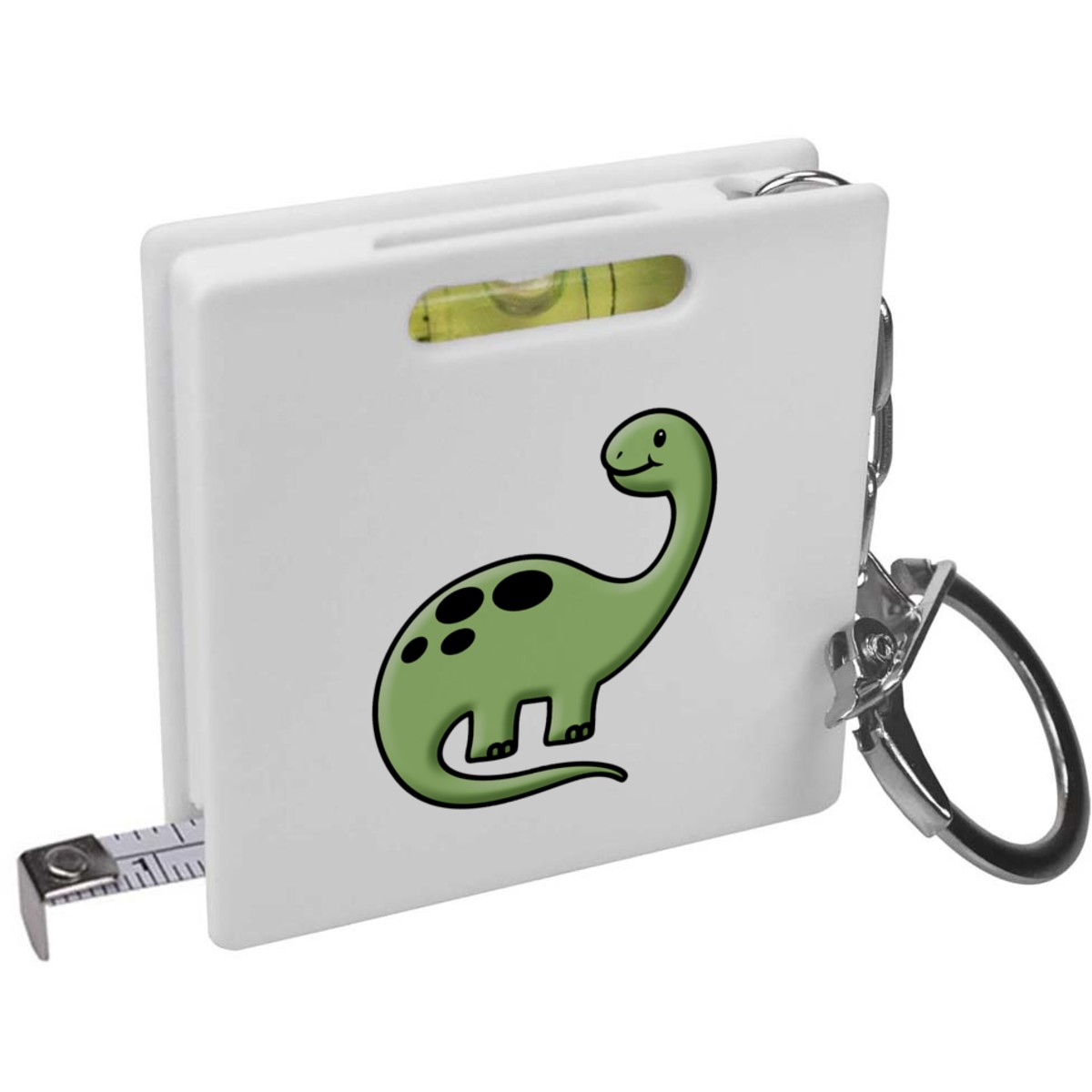 'Cute Dinosaur' Keyring Tape Measure / Spirit Level Tool (KM00015291)