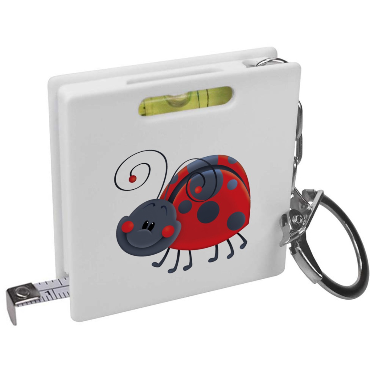 'Ladybird' Keyring Tape Measure / Spirit Level Tool (KM00016312)